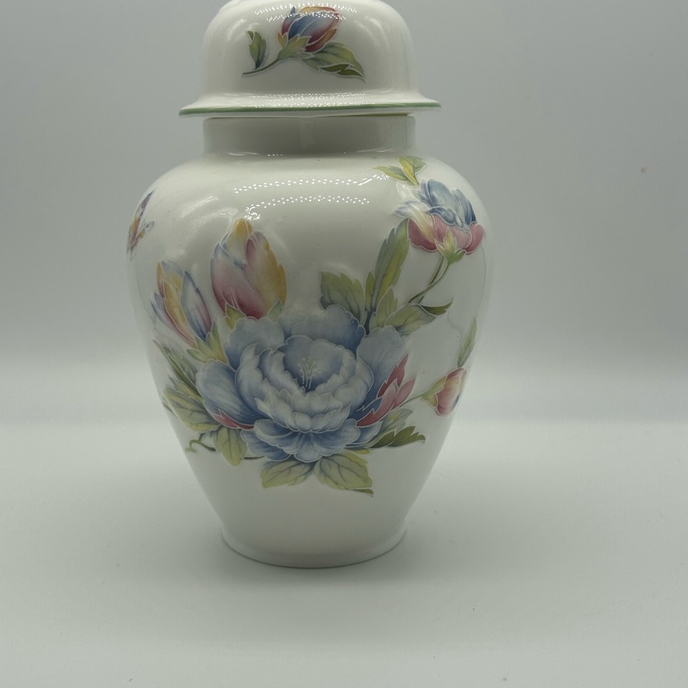 Vintage Aynsley Celeste Floral Bone China Ginger Jar